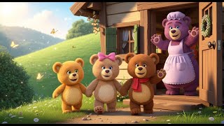 🎵 Three Little Teddy Bears | Fun Nursery Rhyme for Kids | 3D Pixar Style Animation 🧸✨