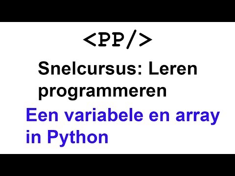 Cursus programmeren Python - Variabele en array #cursus #programmeren #coderen #ProgrammeerPlaats