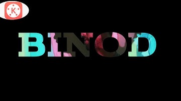 Cinematic style video text effect in Kinemaster | Light text animation | Text effects | Binod 😂