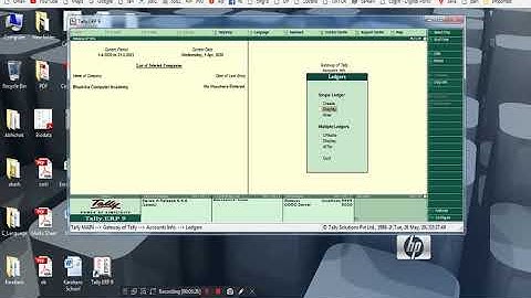 Tally Part 17[Create,Display,Alter Single Ledger  With Examples] By Gaurav Singh