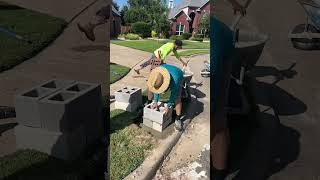 How We Build a Masonry Mailbox #Masonry #StoneMailbox #TexasMasonry #ConstructionLife #BrickAndStone