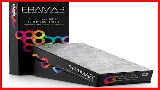 Framar 5x12 Star Struck Silver Embossed Pre Cut Aluminum Foil Sheets, Hair Foils For Highlighting