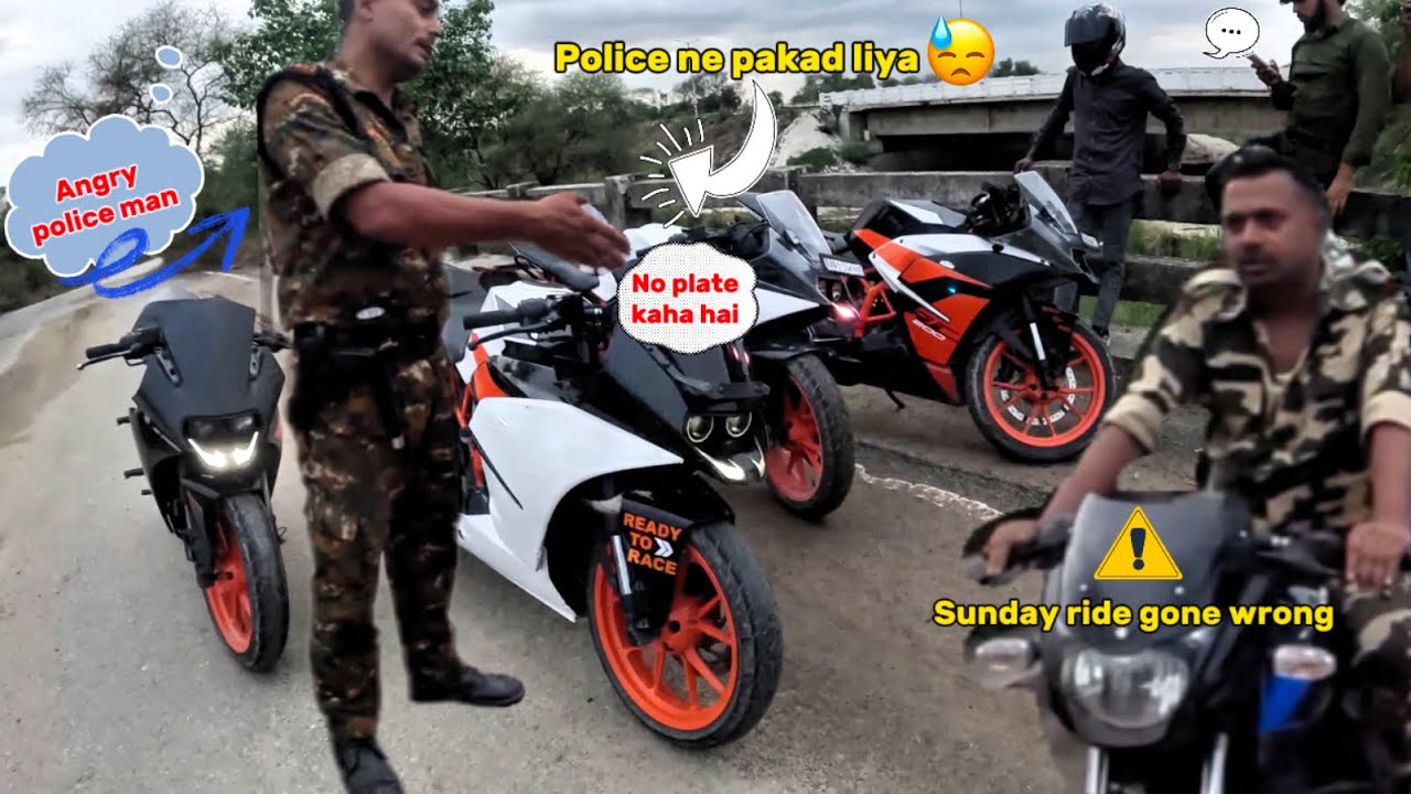 Ye kya ho gya Police ne pakad liya do baar 😭 Sunday ride gone basted #newblog | ShuBu Yadav ❤️