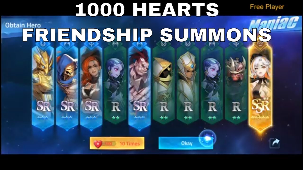 1000 HEARTS FRIENDSHIP SUMMONS  - Mobile Legends: Adventure