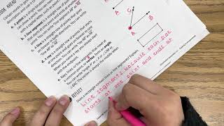 Lesson 30, Day 1: Lines, Line Segments, Rays & Angles