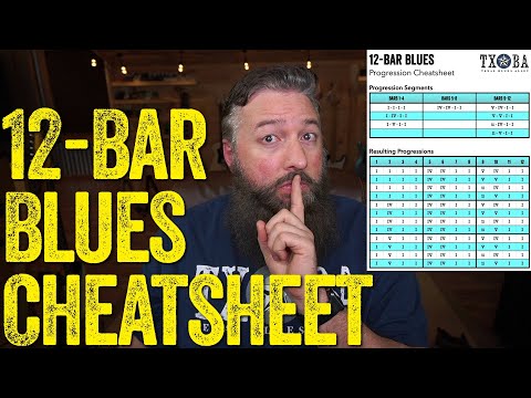 Beginner 12-Bar Blues Cheatsheet