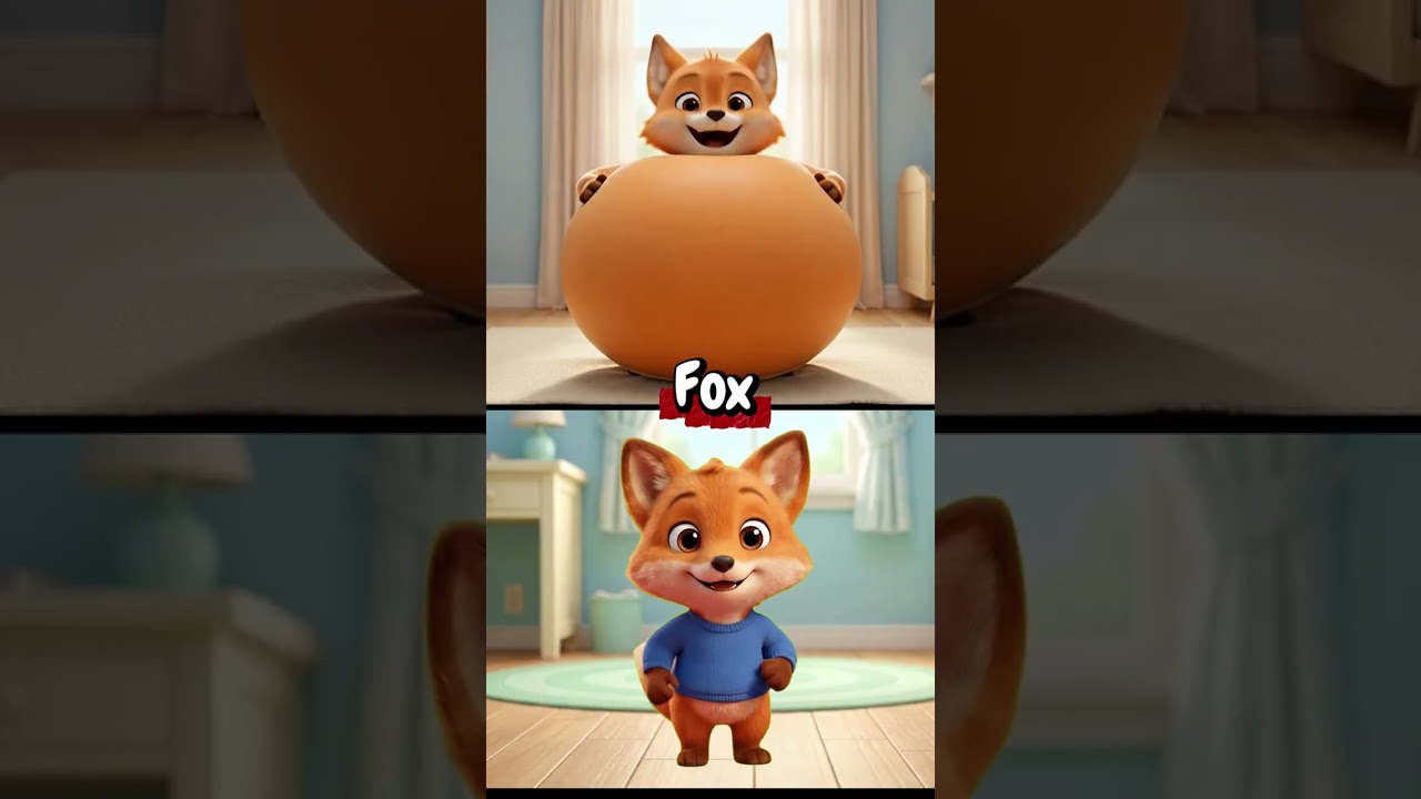 E F G H Elephant Fox Giraffe Horse – Drink Milk Get Big & Fat ABC Funny Kids Song