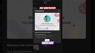 Half Monetization Complete ✅ #shorts #viral #dream