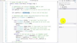 case Study  A Game Of Chance | Introducing Enumerations | csharp for beginners | part 37