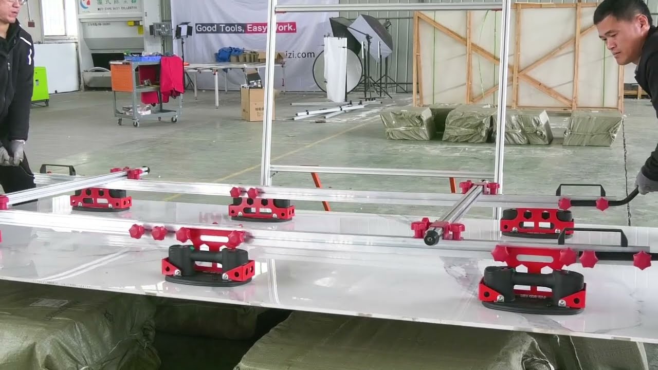 Large Format Tile Handling System With Grabo Lifter