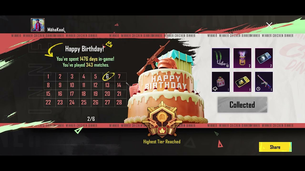 Birthday celebration bgmi