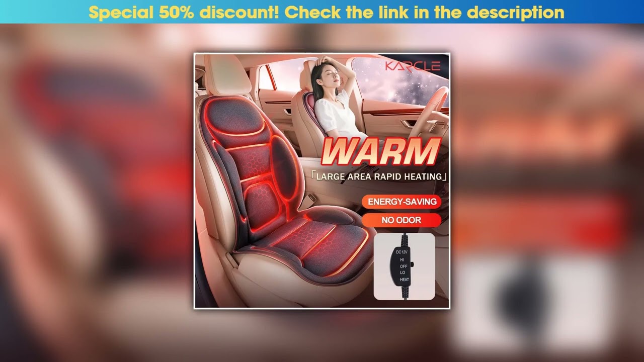 Editor’s Choice 12V Heated Car Seat Covers Universal Warm Winter Cloth Seat Cushion Pad Fasting Hea