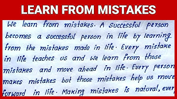 English Essay on Learn from Mistakes | Learn from Mistakes English Essay | Short Easy English Essay