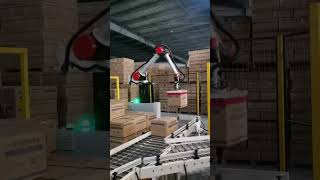 Cobots for collaborative and flexible automated palletizing solutions in material handling.