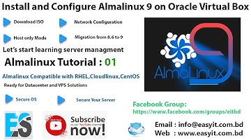 How to download,install,network configure  Alma Linux 9 on Oracle Virtual Box - 01 | Easy IT