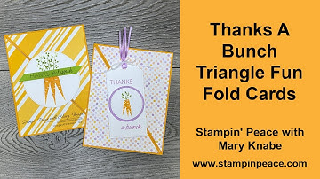 Triangle Fun Fold Card with Thanks A Bunch Stamp Set