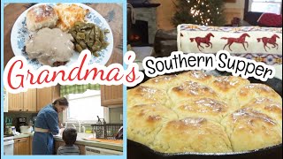 Grandma's Hashbrown Casserole, Skillet Biscuits, & Cube Steak with Gravy | Southern Cooking