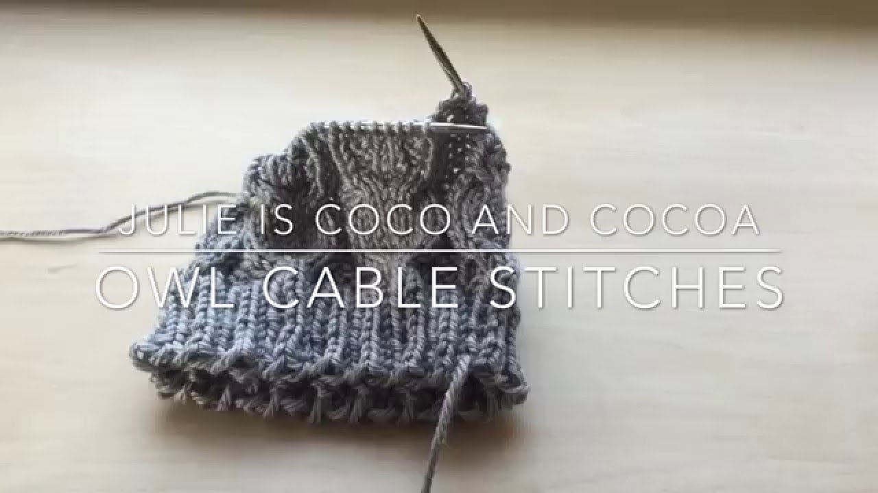 Owl Cable Knitting Chart