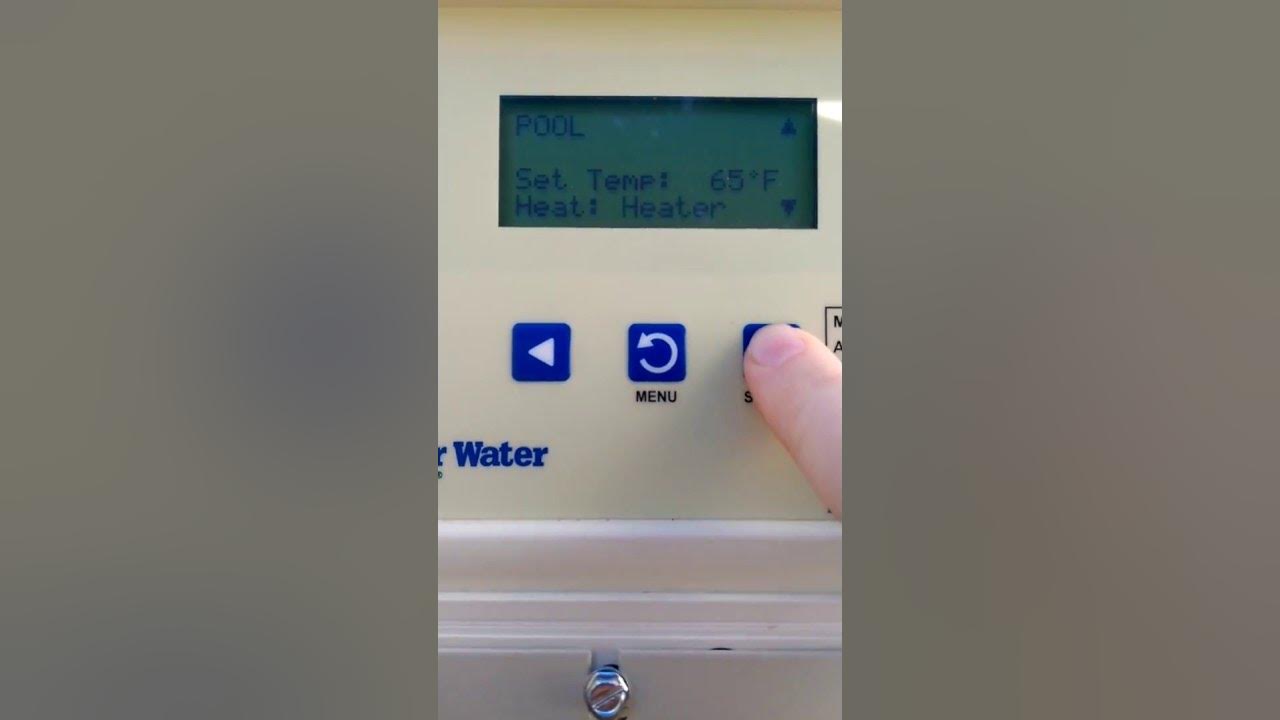 How to turn on pool heater from Pentair Easytouch Panel YouTube