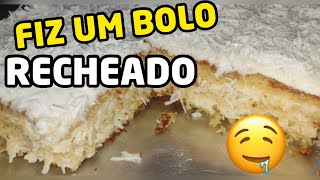 Hoje teve um grande temporal, aproveitei fiz um bolo recheado 😋