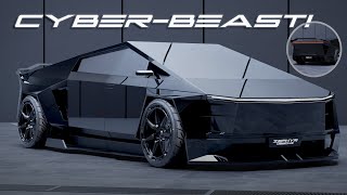 Tesla CYBERTRUCK HARDCORE Bodykit Concept by Zephyr Designz 4K