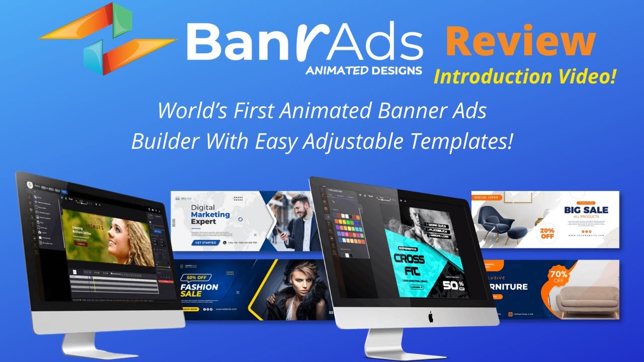BanrAds Review - World's First Animated Banner Ads Builder With Easy Adjustable Templates!