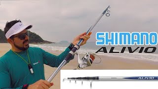 VARA SHIMANO TELESCÓPICA ALIVIO - Como MONTAR e ALINHAR os PASSADORES do CANIÇO de PESCA de PRAIA