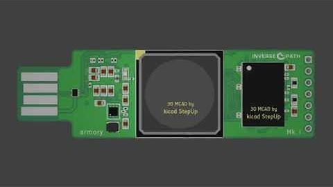 kicad StepUp rendered with Blender (MCAD parts converted to VRML)