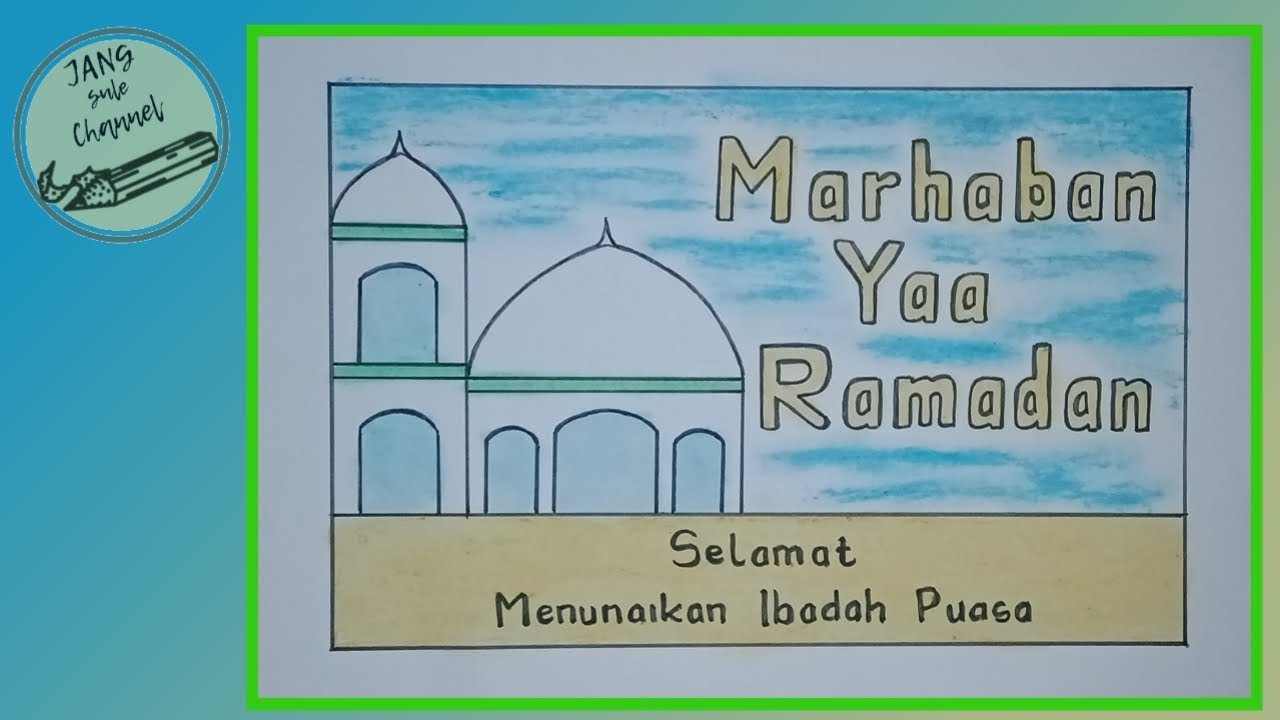 Cara Membuat Poster Menyambut Bulan Ramadhan Youtube