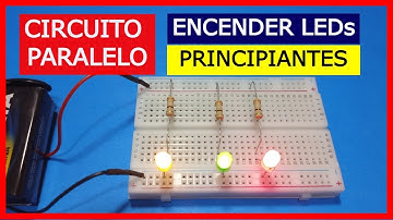 CIRCUITO PARALELO con LEDs en PROTOBOARD para PRINCIPIANTES
