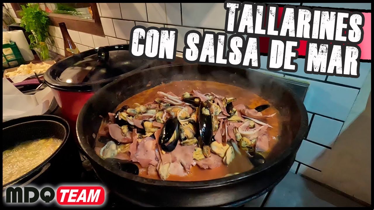 Tallarines con salsa de mar YouTube