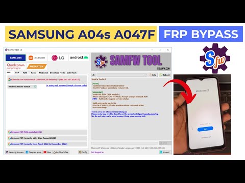 Samsung A04s (A047F) FRP Bypass Android 12/13 Free Tool | SamFw FRP Tool New Update 2024  | A2GSM
