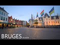 BRUGES BELGIUM 🇧🇪 - The Most Beautiful Romantic Fairytale Evening Walk in Belgium in 8K