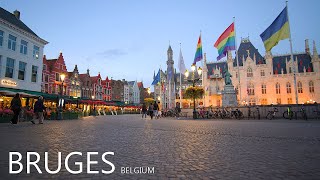 BRUGES BELGIUM 🇧🇪 - The Most Beautiful Romantic Fairytale Evening Walk in Belgium in 8K