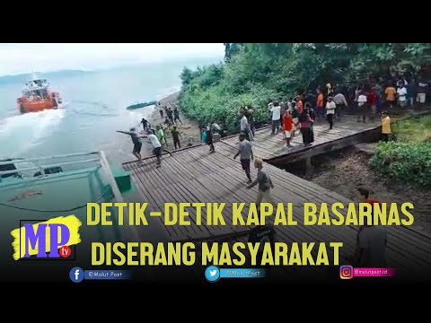 Terdengar Suara Tangisan dan  Protes Masyarakat saat Sebelum Kapal Basarnas Diserang | Malut Post TV