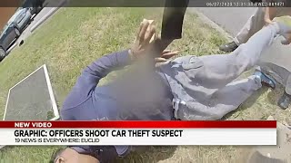 Euclid Police release bodycam video of officers shooting car theft suspect