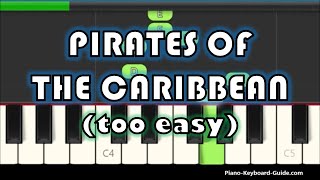 Pirates Of The Caribbean Theme Song (Very Easy Piano Notes) Resimi