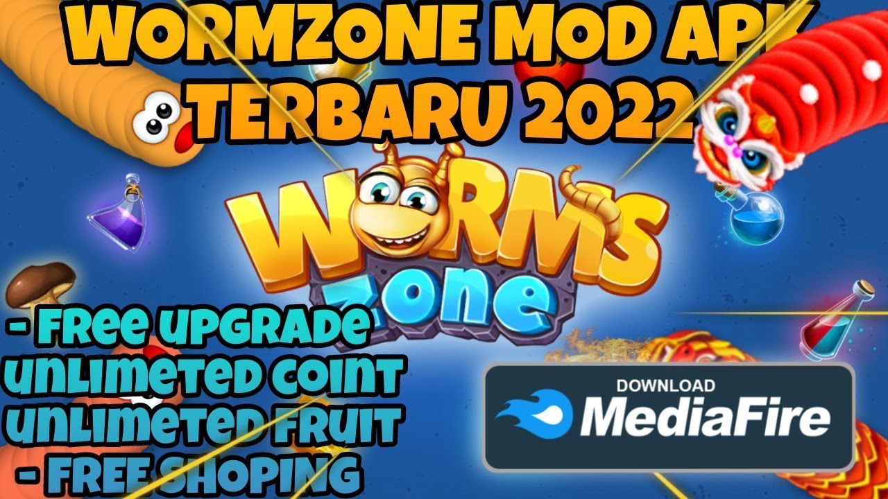 WORMZONE IO MOD V.4.1.0 TERBARU 2022 UNLOCK SKIN , LANGSUNG