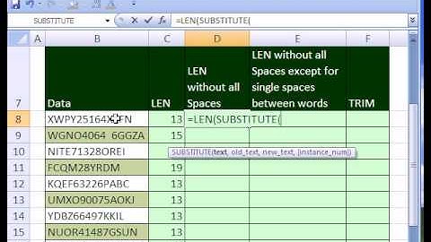 Excel Magic Trick #221: LEN function Counts Spaces