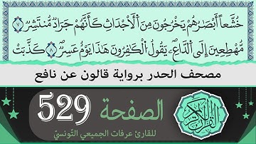 الصفحة 529 | ختمة القران الكريم حدرا برواية قالون عن نافع | القارئ عرفات الجميعي التونسي