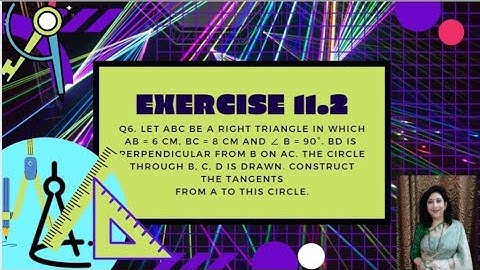 CONSTRUCTIONS : Class X - Ex.11.2 Q6 - Let ABC be a right triangle in which AB = 6 cm, BC = 8 cm...