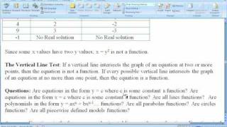 1.4.2 -  Function Notation, Definition and piece-wise defined