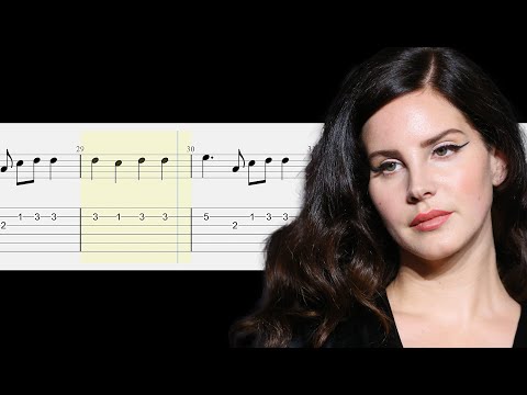 Lana Del Rey White Mustang Guitar Tabs Tutorial With Sheets 