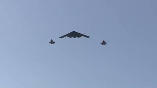 Fighter jets, B-2 bombers from Whiteman AFB fly over Trump bill signing