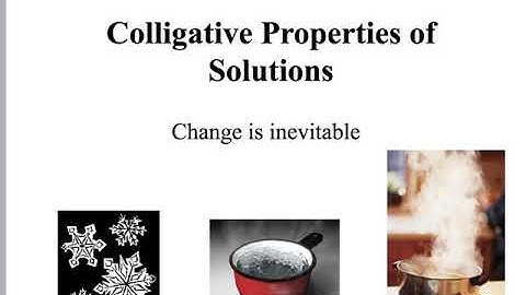 #JayChem Colligative Properties Intro