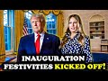 Melania STUNS in D&G Pantsuit and Dior Coat at Trump's Reception And Fireworks