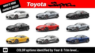 (20202023) Toyota GR Supra  COLOR OPTIONS! // Best colors for the MKV Toyota Supra?