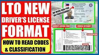 LTO NEW DRIVER'S LICENSE FORMAT | HOW TO READ CODES & CLASSIFICATION