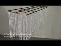 Shopwildthings rectangular shaped beaded diamond crystal chandeliers for weddings and event decor