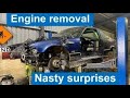 REMOVING THE E36 ENGINE | We find some gremlins.